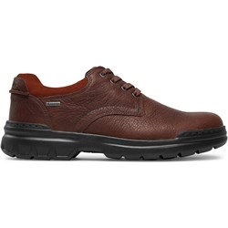 Półbuty męskie Clarks eleganckie brązowe wiązane  - zdjęcie produktu