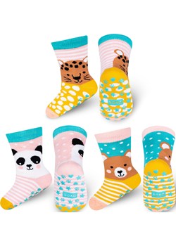 Zestaw 3x Skarpetki dziecięce kolorowe SOXO zwierzaki Sklep SOXO - kod rabatowy