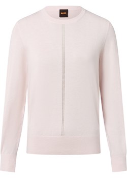 BOSS Orange Damski sweter z dzianiny - Finguine Kobiety drobna dzianina różowy vangraaf - kod rabatowy