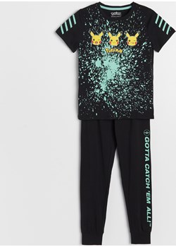 Reserved - Dwucześciowa piżama Pokémon - Czarny Reserved Reserved - kod rabatowy