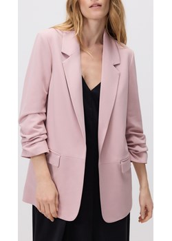 Reserved - Marynarka z marszczonymi rękawami - pastelowy róż Reserved Reserved - kod rabatowy