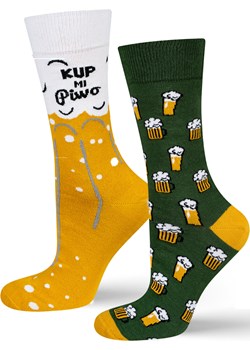 Kolorowe skarpety męskie GOOD STUFF nie do pary KUP MI PIWO wyprzedaż Sklep SOXO - kod rabatowy