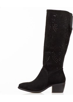 Czarne zamszowe kozaki damskie Jezzi 1921-41 Jezzi suzana.pl - kod rabatowy