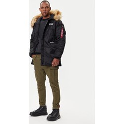 Kurtka męska czarna Alpha Industries bez wzorów  - zdjęcie produktu
