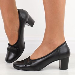 Gregors czółenka ze skóry eleganckie na średnim obcasie  - zdjęcie produktu