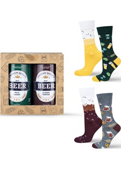 Zestaw 2x Skarpetki męskie kolorowe SOXO GOOD STUFF zabawne piwo w puszce na Sklep SOXO - kod rabatowy