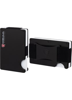Aluminiowe etui antykradzieżowe na karty zbliżeniowe z gumką (Czarny) Koruma Koruma ID Protection - kod rabatowy