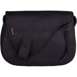 Słoń Torbalski listonoszka matowa średnia czarna glamour na ramię skórzana  - zdjęcie produktu