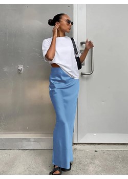 Satynowa długa spódnica - Niebieski Intimica promocyjna cena Intimica.pl - kod rabatowy