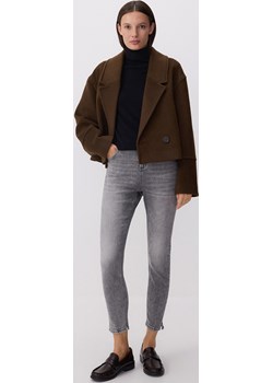 Reserved - Jeansy slim push up - jasnoszary Reserved Reserved - kod rabatowy