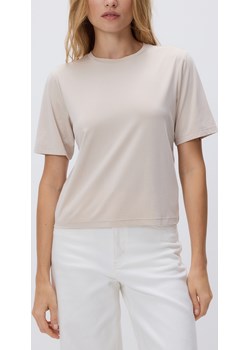 Reserved - T-shirt oversize z Modalem - beżowy Reserved Reserved - kod rabatowy