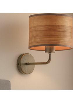 Jednopłomienny kinkiet dosalonu MODENA ECO z fornirowym abażurem Ciekot Partners Sp. Z O. O. Lysne - kod rabatowy