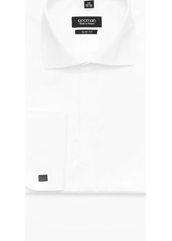 koszula versone 2517 na spinki slim fit biały bialy Recman  - kod rabatowy