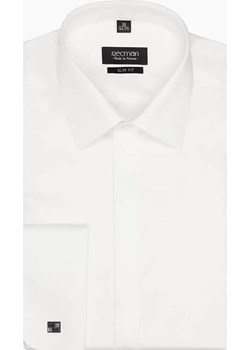 koszula versone 2622 na spinki slim fit ecru Recman   - kod rabatowy