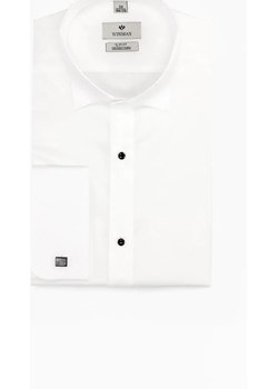 koszula wincass 2738 na spinki slim fit ecru Recman   - kod rabatowy