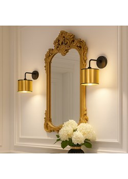 Złoty kinkiet ścienny w stylu glamour AURORA MIRROR Ciekot Partners Sp. Z O. O. Lysne - kod rabatowy