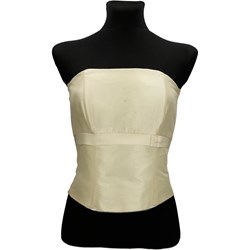 Bluzka damska Fokus żółta z golfem bez wzorów  - zdjęcie produktu