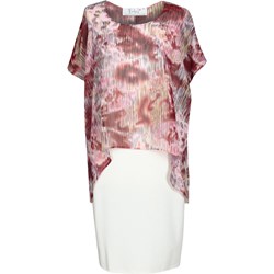 Bluzka damska Fokus wielokolorowa z okrągłym dekoltem  - zdjęcie produktu