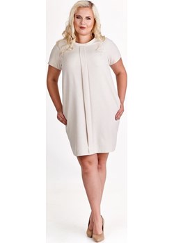 Sukienka FSU880 BEŻOWY Fokus szary fokusfashion.com - kod rabatowy