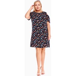 Sukienka Fokus dla puszystych w kwiaty mini  - zdjęcie produktu
