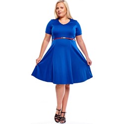 Sukienka Fokus na randkę z dekoltem v dla puszystych  - zdjęcie produktu