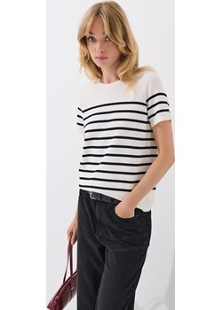 Mohito - T-shirt z wiskozą - kremowy Mohito Mohito - kod rabatowy