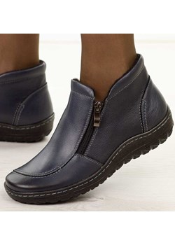 Granatowe POLSKIE botki damskie DEONI 470 Suzana.pl promocja suzana.pl - kod rabatowy