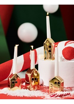 Sinsay - Świeczniki 4 pack - złoty Sinsay Sinsay - kod rabatowy