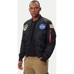 Kurtka męska Alpha Industries na wiosnę czarna w abstrakcyjne wzory  - zdjęcie produktu