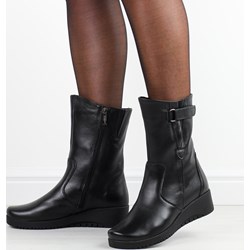 Botki Gregors na zamek czarne  - zdjęcie produktu