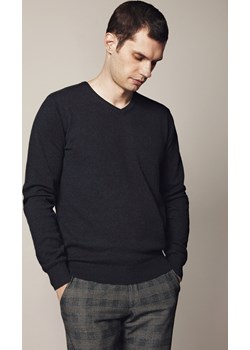 Sweter Ciemnoszary Bawełniany w Serek Anthony Lancerto Lancerto S.A. okazja - kod rabatowy