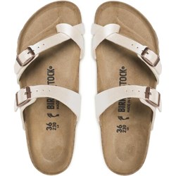 Klapki damskie BIRKENSTOCK bez zapięcia beżowe casual z tworzywa sztucznego płaskie  - zdjęcie produktu