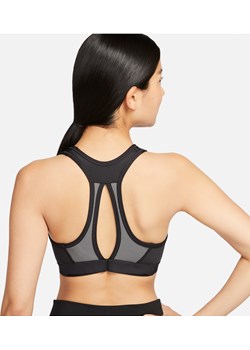 Damski regulowany stanik sportowy z wkładkami Nike Swoosh High Support - Czerń Nike Nike poland - kod rabatowy