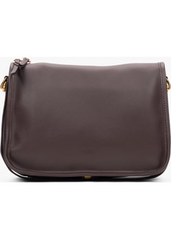 Estro: Ciemnobrązowa skórzana torebka damska z szerokim paskiem Estro Estro - kod rabatowy