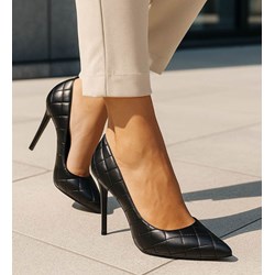 Czółenka bez zapięcia eleganckie ze szpiczastym noskiem na wysokim obcasie  - zdjęcie produktu