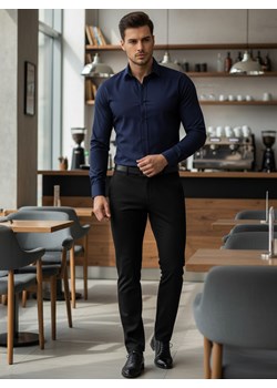 Koszula męska elegancka granatowa Dstreet DX2477 Dstreet DSTREET.PL - kod rabatowy