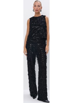 Mohito - Spodnie z cekinami - czarny Mohito Mohito - kod rabatowy