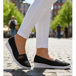 Trampki damskie Pantofelek24 z tkaniny płaskie  - zdjęcie produktu