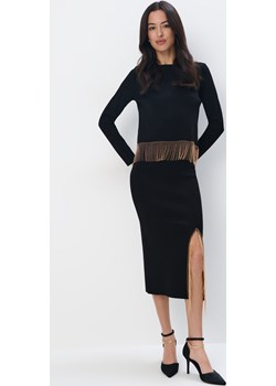 Mohito - Spódnica midi z ozdobnymi elementami - czarny Mohito Mohito - kod rabatowy