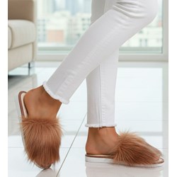 Klapki damskie Pantofelek24 różowe na płaskiej podeszwie casual  - zdjęcie produktu