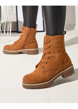 Brązowe damskie botki Priviea - Obuwie Royalfashion.pl royalfashion.pl - kod rabatowy