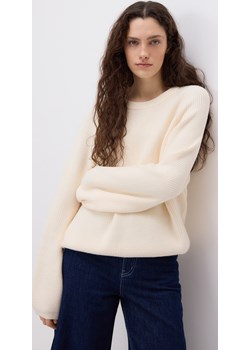 Reserved - Sweter z wiskozą - kremowy Reserved Reserved - kod rabatowy