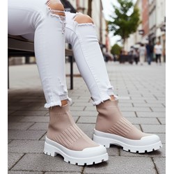 Botki Pantofelek24 bez zapięcia na platformie  - zdjęcie produktu