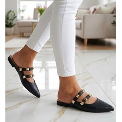 Klapki damskie casualowe na płaskiej podeszwie  - zdjęcie produktu