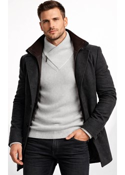 Sweter męski z kominem jasno-szary Recea Recea  Recea.pl - kod rabatowy