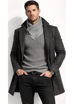 Sweter męski z kominem grafitowy Recea Recea  Recea.pl - kod rabatowy