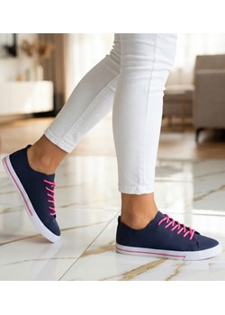 Granatowe trampki damskie /F9-3 11326 T192/ Pantofelek24 wyprzedaż Pantofelek24.pl Jacek Włodarczyk - kod rabatowy