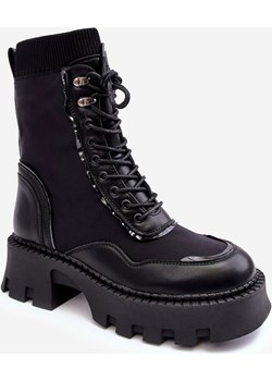 Botki Workery Sznurowane Masywne Czarne Seloma JJ22 Ps1 ZAZOO promocja - kod rabatowy