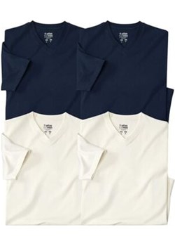 Zestaw 4 jednolitych koszulek  z dekoltem V Atlas For Men Atlas For Men wyprzedaż - kod rabatowy