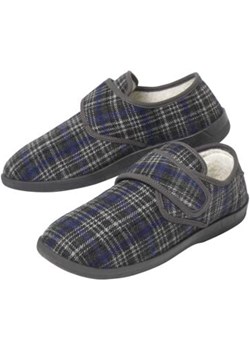 Kapcie zapinane na rzep i podszyte kożuszkiem sherpa Atlas For Men promocja Atlas For Men - kod rabatowy